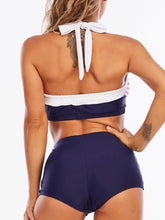 Charger l&#39;image dans la galerie, Stripe Taille haute Sangle Élégante Sports Bikinis Maillots De Bain