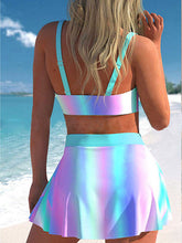 Charger l&#39;image dans la galerie, Imprimé Tropical Taille haute V-neck Sexy Attrayant Bikinis Maillots De Bain