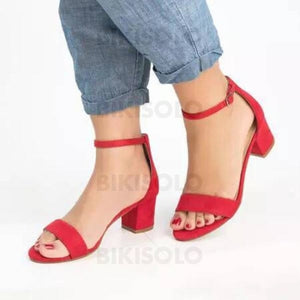 Femmes Pu Talon Bottier Sandales Escarpins À Bout Ouvert Avec Autres Chaussures