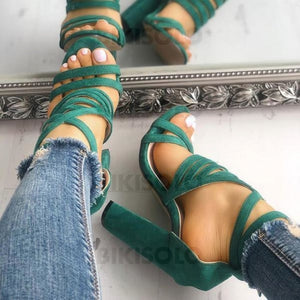 Femmes Suède Sandales À Bout Ouvert Avec Boucle Chaussures