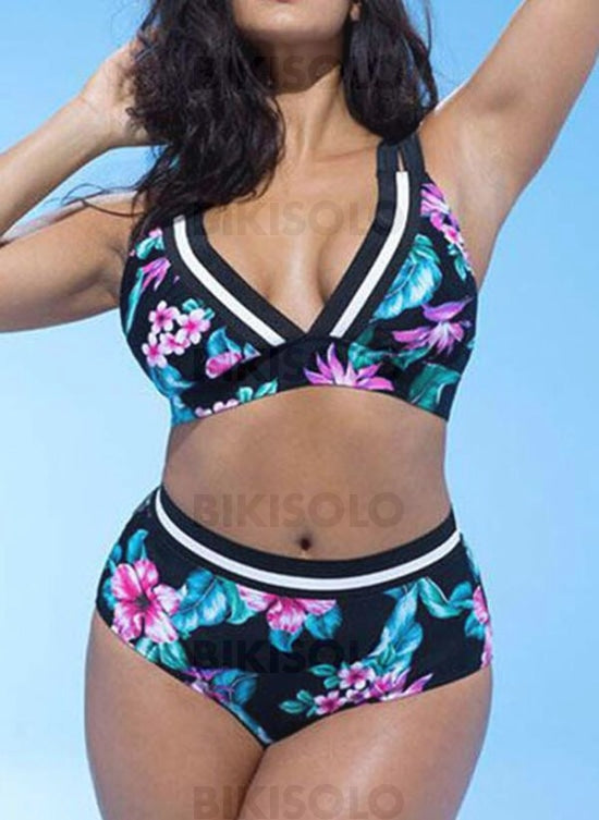 Bikisolo Femme À pois Taille Haute À Bretelles Sexy Bikinis Maillots De Bain