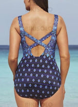 Charger l&#39;image dans la galerie, À Pois Col U Sexy Grande Taille Une Pièce Maillots De Bain