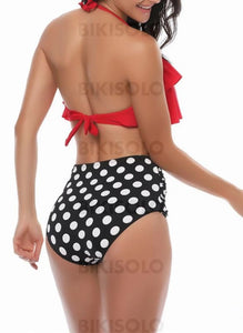 À Pois Dos Nu Élégante Grande Taille Bikinis Maillots De Bain