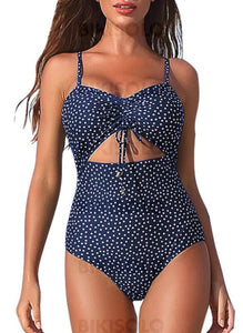 À Pois Évider Cordon De Serrage Bretelles Sexy Jolis Classique Attrayant Une Pièce Maillots De