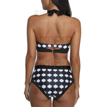 Charger l&#39;image dans la galerie, À Pois Taille Basse Noué Dos Nu Attrayant Bikinis Maillots De Bain
