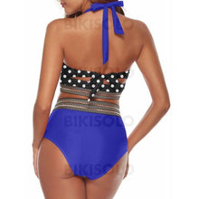 Charger l&#39;image dans la galerie, À Pois Taille Haute Bretelles Mignon Bikinis Maillots De Bain