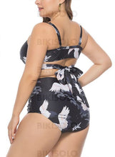 Charger l&#39;image dans la galerie, Armature Taille Haute Sangle Élégante Grande Taille Bikini Maillots De Bain Bikinis