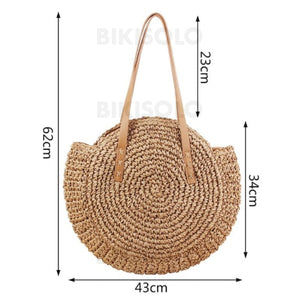 Bikisolo Femme À La Mode/tressé Polyester Sac En Bandoulière/sacs De Plage Sacs À Bandoulière