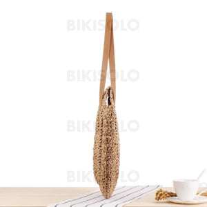 Bikisolo Femme À La Mode/tressé Polyester Sac En Bandoulière/sacs De Plage Sacs À Bandoulière