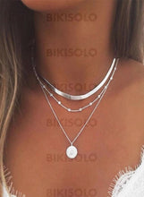 Charger l'image dans la galerie, Bikisolo Femme Beau À La Mode Sexy Alliage Colliers Bijoux De Plage Argent