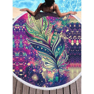 Bikisolo Femme Bohême Attrayant Serviette De Plage Violet