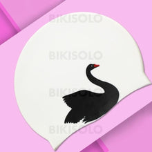 Charger l&#39;image dans la galerie, Bikisolo Femme Cygne Noir Étanche Bonnet De Bain