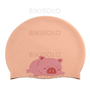 Bikisolo Femme Joli Cochon Étanche Bonnet De Bain Orange