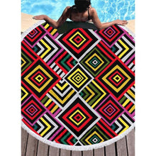 Charger l&#39;image dans la galerie, Bikisolo Femme Retro /cru/géométrique Imprimer Mode/boho Serviette De Plage Rouge