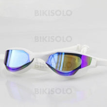 Charger l&#39;image dans la galerie, Bikisolo Galvanoplastie Etanche Anti-Buée Lunettes De Natation Blanc-1