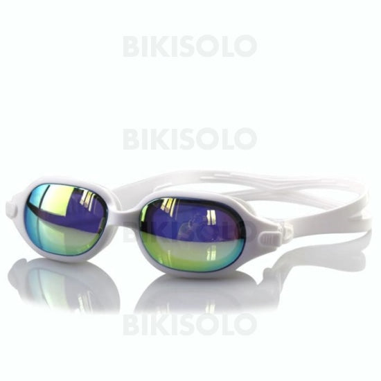 Bikisolo Galvanoplastie Etanche Anti-Buée Lunettes De Natation Blanc