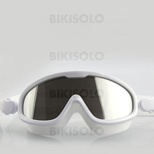 Bikisolo Galvanoplastie Etanche Anti-Buée Lunettes De Natation Blanc
