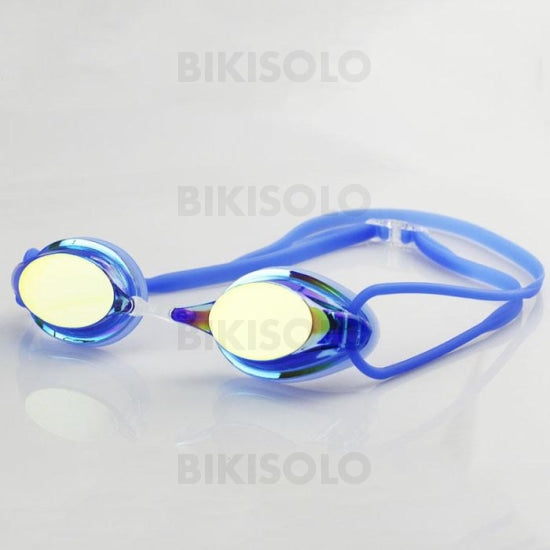 Bikisolo Galvanoplastie Etanche Anti-Buée Lunettes De Natation Bleu