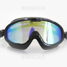 Charger l&#39;image dans la galerie, Bikisolo Galvanoplastie Etanche Anti-Buée Lunettes De Natation Noir-1