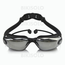 Charger l&#39;image dans la galerie, Bikisolo Galvanoplastie Etanche Anti-Buée Lunettes De Natation Noir