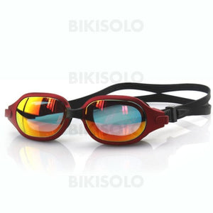 Bikisolo Galvanoplastie Etanche Anti-Buée Lunettes De Natation Rouge