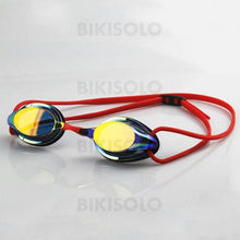Charger l&#39;image dans la galerie, Bikisolo Galvanoplastie Etanche Anti-Buée Lunettes De Natation Rouge