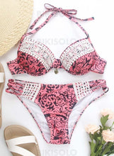 Charger l&#39;image dans la galerie, Chaîne Imprimé Tropical Sangle Sexy Bikini Maillots De Bain Bikinis