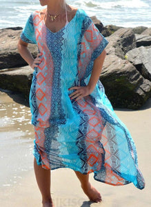 Coloré Col V Jolis Tenues De Plage Maillots De Bain