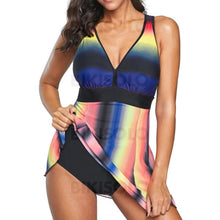 Charger l&#39;image dans la galerie, Coloré Pente À Bretelles Col V Accrocheur Robes De Bain Maillots De Bain