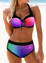Charger l&#39;image dans la galerie, Coloré Pente À Bretelles Sexy La Mode Jolis Bikinis Maillots De Bain