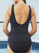 Charger l&#39;image dans la galerie, Colorful Sangle Élégante Grande Taille Une Pièce Maillots De Bain