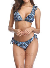 Charger l&#39;image dans la galerie, Colorful Sangle Sexy Bikinis Maillots De Bain Bleu / S