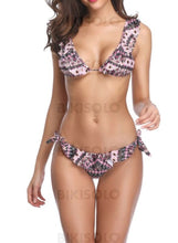 Charger l&#39;image dans la galerie, Colorful Sangle Sexy Bikinis Maillots De Bain Rose Perle / S