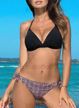 Charger l&#39;image dans la galerie, Cordon De Serrage Froufrous Dos Nu Col V Sexy Bikinis Maillots De Bain