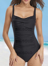 Charger l&#39;image dans la galerie, Couleur Unie À Bretelles Col U Sexy Accrocheur Une Pièce Maillots De Bain