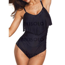 Charger l&#39;image dans la galerie, Couleur Unie À Bretelles Élégante Attrayant Une Pièce Maillots De Bain