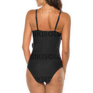 Couleur Unie À Bretelles Élégante Frais Une Pièce Maillots De Bain