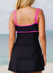 Couleur Unie À Bretelles Élégante Grande Taille Robes De Bain Maillots De Bain