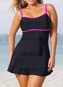 Couleur Unie À Bretelles Élégante Grande Taille Robes De Bain Maillots De Bain