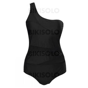 Couleur Unie À Bretelles Sexy Grande Taille Une Pièce Maillots De Bain