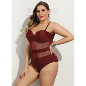 Couleur Unie À Bretelles Sexy Une Pièce Maillots De Bain