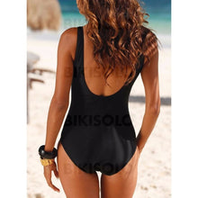 Charger l&#39;image dans la galerie, Couleur Unie À Bretelles Sexy Une Pièce Maillots De Bain
