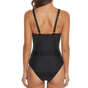 Couleur Unie À Bretelles Sports Une Pièce Maillots De Bain
