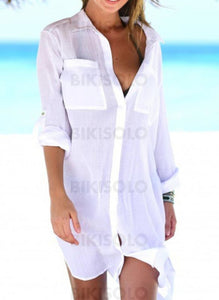 Couleur Unie À La Mode Tenues De Plage Maillots De Bain Blanc / Taille Libre