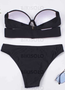 Couleur Unie Bandeau Sans Bretelle Sexy Bikini Maillots De Bain Bikinis