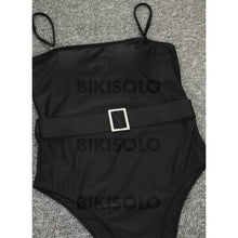 Charger l&#39;image dans la galerie, Couleur Unie Bandeau Sans Bretelle Sexy Élégante Une Pièce Maillots De Bain