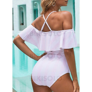 Couleur Unie Bowknot À Bretelles Sexy Accrocheur Une Pièce Maillots De Bain