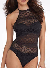 Charger l&#39;image dans la galerie, Couleur Unie Col Rond Haut Sexy À La Mode Une Pièce Maillots De Bain