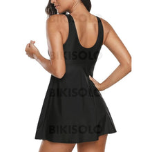 Charger l&#39;image dans la galerie, Couleur Unie Col Rond Jolis Grande Taille Robes De Bain Maillots De Bain