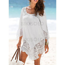 Charger l&#39;image dans la galerie, Couleur Unie Col Rond Sexy Tenues De Plage Maillots De Bain